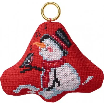 Permin Broderiset Snögubbe i klocka 9x8cm