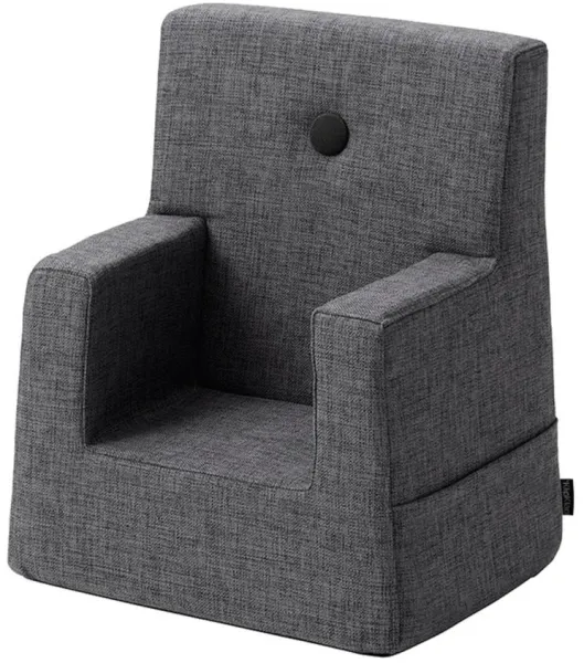 Barnstol - mörkgrå/svartgrå knapp