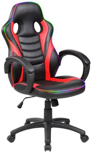 Homeville Exracer Jason LED konstläder svart/röd