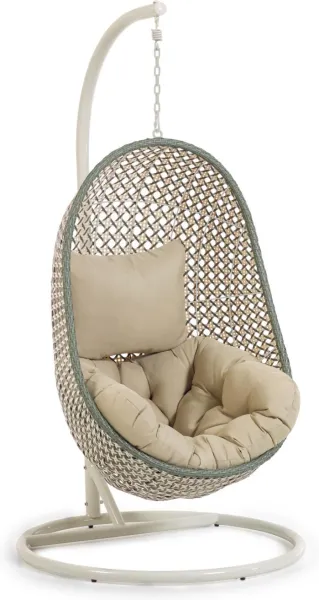 Cira, Utomhushängstol med stativ, grön, H197x105x105 cm