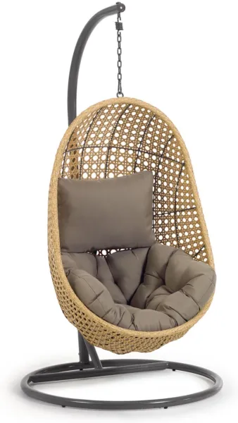 Cira, Utomhushängstol med stativ, svart, H197x105x105 cm