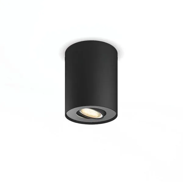 Philips Hue Pillar Spot Enkel Svart med dimmer