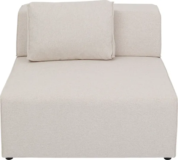 KARE DESIGN Infinity 2-Seater Elements Cream modul, 100 cm - krämfärgad polyester och polypropen
