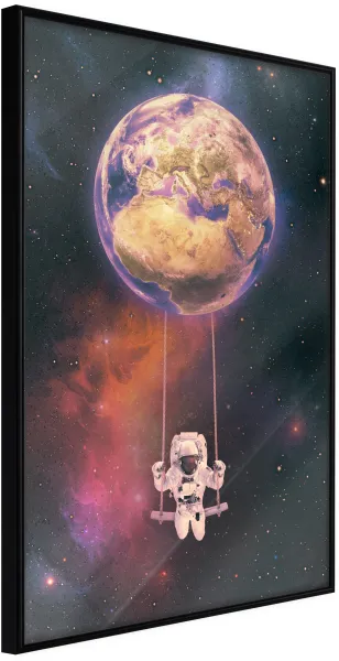 ARTGEIST Affisch med ram - The Whole World is a Playground Guld 30x45