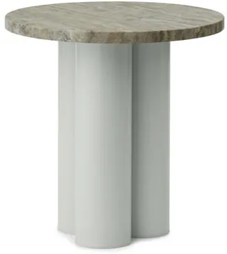 Normann Copenhagen Dit Sidobord Ljusgrön/Travertin Silver