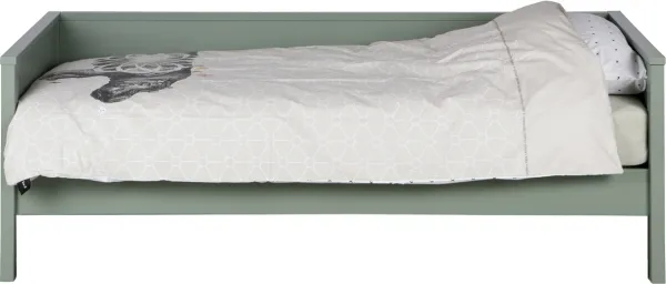 Nikki, Bäddsoffa, grön, H73x208x100 cm, furu
