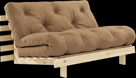 Karup Design Roots Bäddsoffa M. Madrass 140x200 755 Mocca/Furu