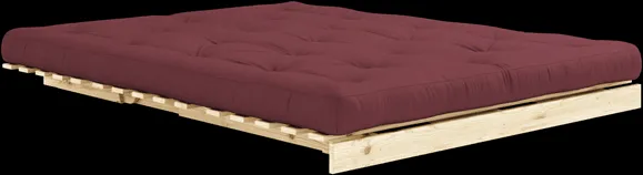 Karup Design Roots Bäddsoffa med Madrass 160x200 710 Bordeaux/Furu